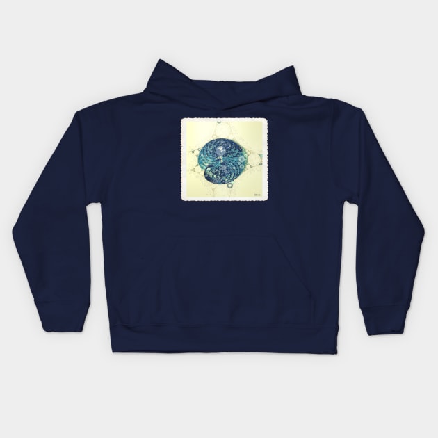 Blue Nautilus Kids Hoodie by barbaralbs